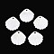 Carved Natural Freshwater Shell Pendants, Shell Shape Charms, Seashell Color, 22x21.5x1.5mm, Hole: 1.8mm