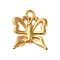 Ion Plating(IP) 304 Stainless Steel Pendants, Butterfly Charms, Real 18K Gold Plated, 24x19x3mm, Hole: 2.5mm