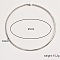 Non-Tarnish Stainless Steel Collar Necklace, Rigid Choker Necklaces, Stainless Steel Color, 17.72 inch(45cm)
