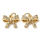 Brass Mirco Pave Cubic Zirconia Pendants, with Jump Ring, Bowknot Charms, Rack Plating, Long-Lasting Plated, Lead Free & Cadmium Free, Real 18K Gold Plated, 10x12.5x4.5mm, Hole: 3.5mm