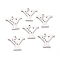 Non-Tarnish 304 Stainless Steel Pendant Rhinestone Settings, Letter, Stainless Steel Color, Letter.Y, Y: 16x17x1.5mm, Hole: 1.2mm, Fit for 1.6mm Rhinestone