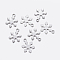 Tarnish Resistant 304 Stainless Steel Charms, Snowflake, Stainless Steel Color, 12x9x0.8mm, Hole: 1.2mm