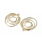 Alloy Pendants, Irregular Flat Round Charm, Golden, 32x26x1mm, Hole: 1.5mm