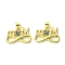 Mother's Day Brass Micro Pave Cubic Zirconia Pendants, Cadmium Free & Nickel Free & Lead Free, Heart with Word Mom, Real 18K Gold Plated, 13x20x2mm, Hole: 5mm