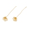 Brass Flower Head Pins, Golden, 56mm, Pin: 21 Gauge(0.7mm), Flower: 10mm in diameter