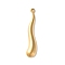 304 Stainless Steel Pendants, Golden, 37.5x7x2.7mm, Hole: 1.4mm