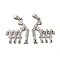 Non-Tarnish Mother's Day/Teachers' Day 201 Stainless Steel Pendants, Mother with Daughter/Teacher with Students Charms, Stainless Steel Color, 26.5x23x1.4mm, Hole: 6.5x3.3mm