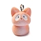 Flocky Animal Resin Pendants, with Platinum Iron Loop, Raccoon, 24.5x16.5x20.5mm, Hole: 2.5mm
