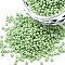 11/0 Czech Opaque Glass Seed Beads, Lustered, Round, Yellow Green, 2.2x1.5mm, Hole: 0.7mm, about 500g/bag