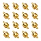 Column Brass Magnetic Clasps with Loops, Lead Free & Nickel Free & Cadmium Free, Golden, 11x6mm, Hole: 2mm