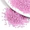 12/0 Glass Seed Beads, Inside Colours, Round Hole, Round, Transparent Colours Rainbow, Pearl Pink, 12/0, 2~2.5x1.5~2mm, Hole: 0.8mm, about 30000pcs/bag