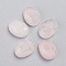 Natural Rose Quartz Cabochons, Oval, Faceted, 14~14.5x10x4.5mm