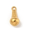 Ion Plating(IP) 304 Stainless Steel Pendants, Bulb Charms, Real 18K Gold Plated, 15.5x7x7mm, Hole: 1.8mm