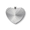Non-Tarnish 304 Stainless Steel Pendants, Heart Charm, Stainless Steel Color, 17x18x2mm, Hole: 1.6mm