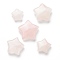 Natural Rose Quartz Beads, No Hole/Undrilled, for Wire Wrapped Pendant Making, Star, 15~27x16~30x7~10mm