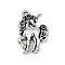Alloy Resin Pendants, Animals theme, Mixed Shapes Charms, Unicorn, 23.5x15x3mm, Hole: 2mm