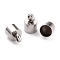 Tarnish Resistant 304 Stainless Steel Cord Ends, End Caps, Stainless Steel Color, 12x8mm, Hole: 3mm, Inner Diameter: 7mm