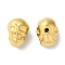 304 Stainless Steel Beads, Skull, Golden, 8x6x6mm, Hole: 1mm