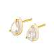 Серьги-гвоздики в форме капли из стерлингового серебра s925 UU5510-2-1