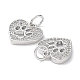 Латунные микро проложить кубического циркония подвески KK-R148-01P-2