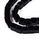 Натуральные бусины из черного оникса (окрашенные и нагретые) G-T139-8x8-35B-3