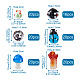 116шт ручной работы бусины лэмпворк LAMP-CD0001-10-7