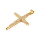 Подвески из латуни и прозрачного циркония с покрытием стойки KK-S372-24G-2
