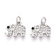 Латунные микро проложить кубического циркония подвески KK-N257-68P-1
