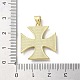 Латунные микропаве прозрачные подвески с фианитом KK-C045-06G-3