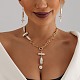 Серьги-подвески из искусственного жемчуга в форме цветка FS-WG12CEA-02-4