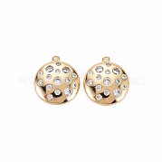 Латунные микропаве прозрачные подвески с фианитом KK-S364-076