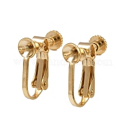 Латунные серьги с клипсами KK-P310-28G