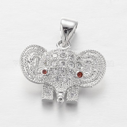 Латунные микро проложить кубического циркония подвески ZIRC-L035-33P-FF-1