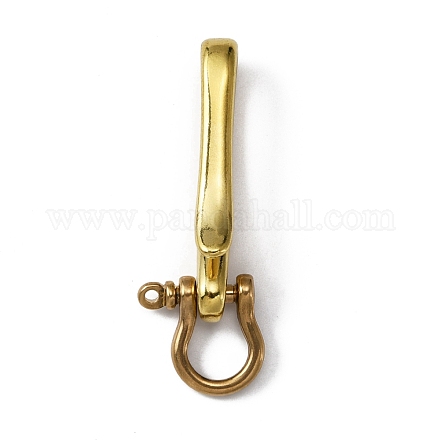U-образные латунные застежки с крючками для ключей KK-WH0047-76B-G-1