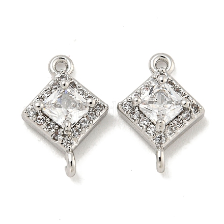 Латунные подвески из прозрачного кубического циркония KK-P275-41P-1