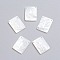 Natural White Shell Mother of Pearl Shell Pendants, Rectangle with Saint, 16x12x2~2.5mm, Hole: 0.9mm