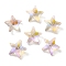 Electroplate Transparent Glass Pendants, Back Plated, Faceted, Star Charms, Clear, 19x20x9.5mm, Hole: 1.2mm