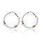 Bohemia Style Colorful Clay Beads Hoop Earrings, Ring