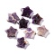 Natural Amethyst Beads, No Hole/Undrilled, for Wire Wrapped Pendant Making, Star, 26x28x5.5mm