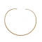 304 Stainless Steel Textured Wire Necklace Making, Rigid Necklaces, Minimalist Choker, Cuff Collar, Golden, 3.5mm, Inner Diameter: 5-3/8 inch(137.5mm)