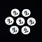 Natural Freshwater Shell Charms, Flat Round with Twelve Constellations, Hollow, Capricorn, 12x1.5mm, Hole: 0.9mm