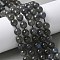 Natural Labradorite Beads Strands, Round, 8~8.5mm, Hole: 1mm, about 44pcs/strand, 14.57''(37cm)