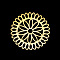 PVD Vacuum Plating 201 Stainless Steel Pendants, Laser Cut, Flower, Golden, 19.5x1mm, Hole: 2mm