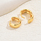 Fashionable Classic Versatile Brass Hoop Earrings with High-end Style for Women