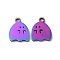 Ion Plating(IP) 304 Stainless Steel Charms, Ghost Charm, Rainbow Color, 14x11x1.5mm, Hole: 2mm