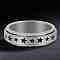201 Stainless Steel Rotating Fidget Band Ring, Fidget Spinner Ring for Anxiety Stress Relief, Platinum, Star, 5.7mm,US Size 8 1/2(18.5mm)