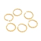 304 Stainless Steel Qulck Link Rings, Twisted Ring, Golden, 8x1mm, Inner Diameter: 6mm