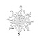 Non-Tarnish 201 Stainless Steel Pendants, Laser Cut, Sun, Stainless Steel Color, 37x35x1mm, Hole: 1.6mm