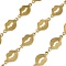 304 Stainless Steel Lip Link Chains, Ion Plating(IP), Soldered, with Spool, Golden, 9.5x19x1mm