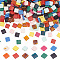 arricraft 360 Pcs Tila Beads, 12 Colors Acrylic 2-Hole Seed Beads Square Slide Charms Beads Loose Spacer Beads for Multi Cord Bracelet Necklace Earrings Jewelry Making 5.2x5.2mm